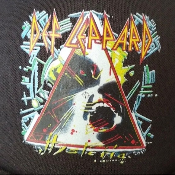 NWT Def Leppard Hysteria Trucker Snapback Cap Hat - Picture 2 of 8